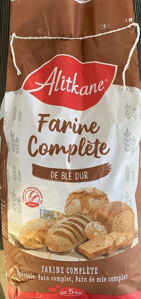 Farine Complète De Blé Dur Al Itkane 5kg