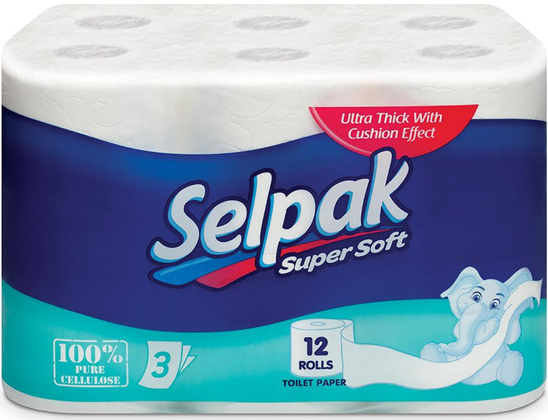 12 Papiers Toilettes Selpak Super Soft