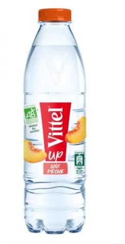 Eau Minérale Naturelle  Arôme  De Pêche Bio  Vittel 1L *10