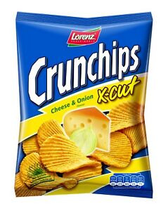 CRUNCHIPS X-CUT CHEESE & ONION 150G *20