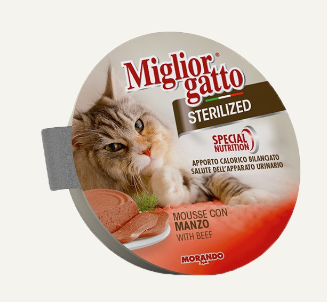 CHAT STERIL MOUSSE BOEUF MORANDO 85G *24