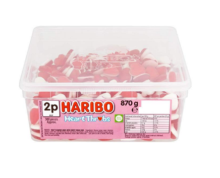 HARIBO VRAC (TURQUIE) PINK & YELLOW HEARTS 1KG ( JB-190)*1