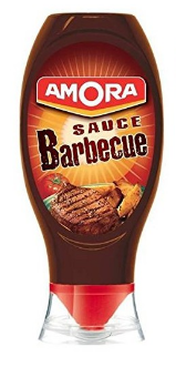 SAUCE BARBECUE AMORA 490 G TOP DOWN *12