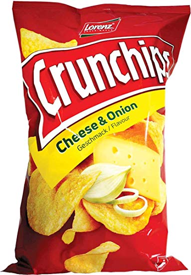CRUNCHIPS CHIPS CHEESE & ONION LORENZ 100G*25