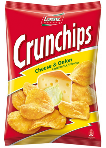 CRUNCHIPS CHIPS CHEESE&ONION LORENZ 175G *20