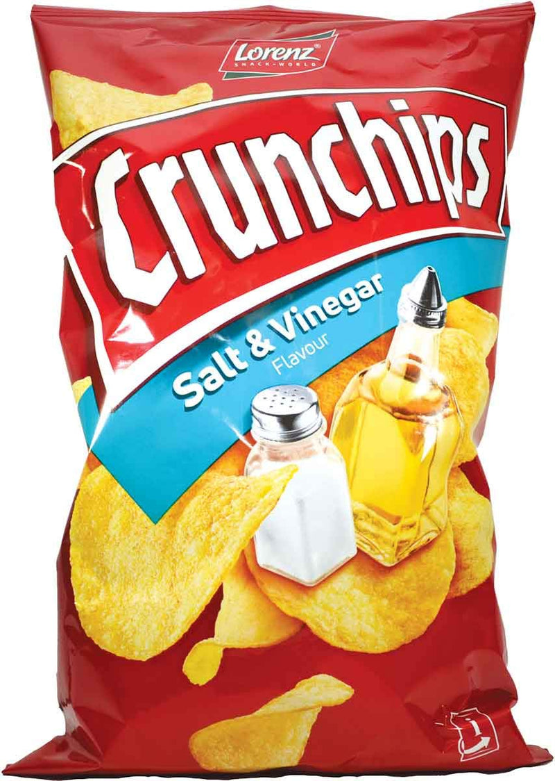 CRUNCHIPS CHIPS SALT & VINEGAR LORENZ 100G *25