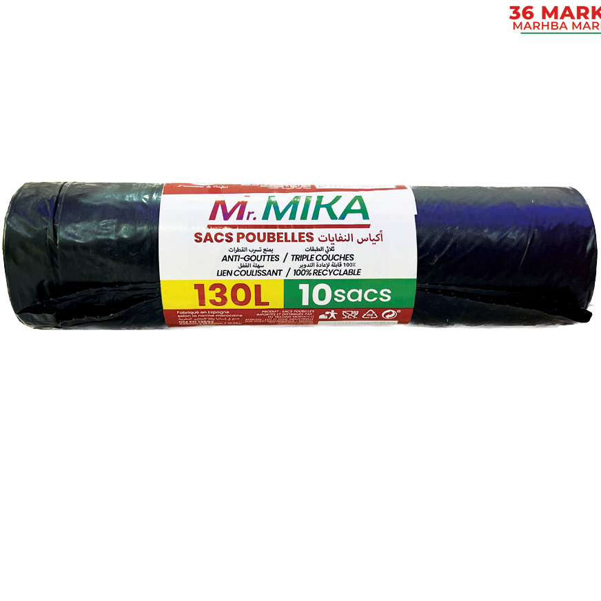 MR MIKA 130L 10x10 bin bags - 20 units