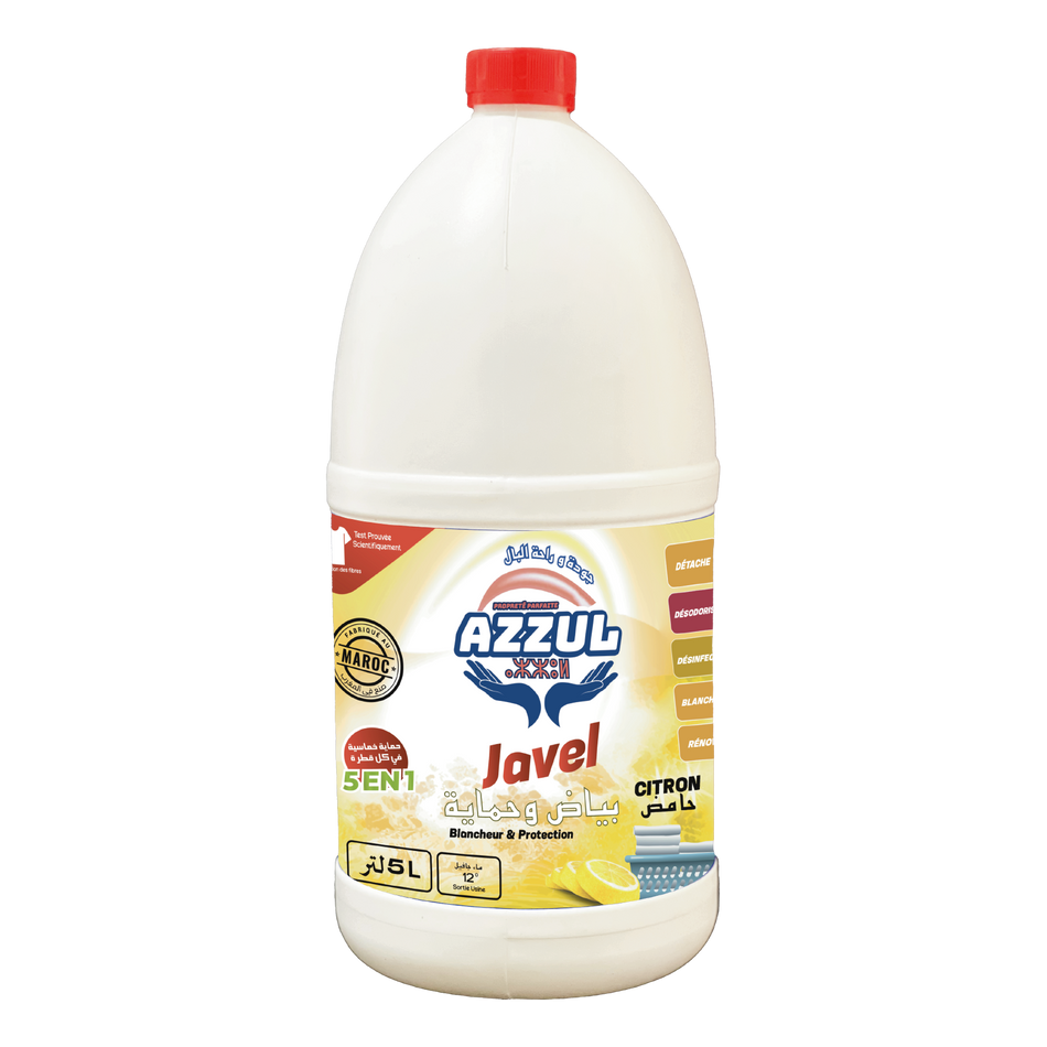 Lemon-scented bleach 5L AZZUL - 3 units