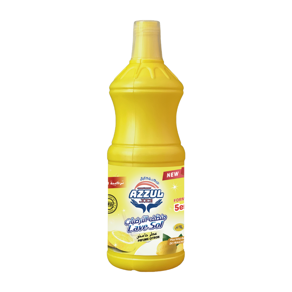 Lemon-scented floor cleaner 1L AZZUL - 18 units