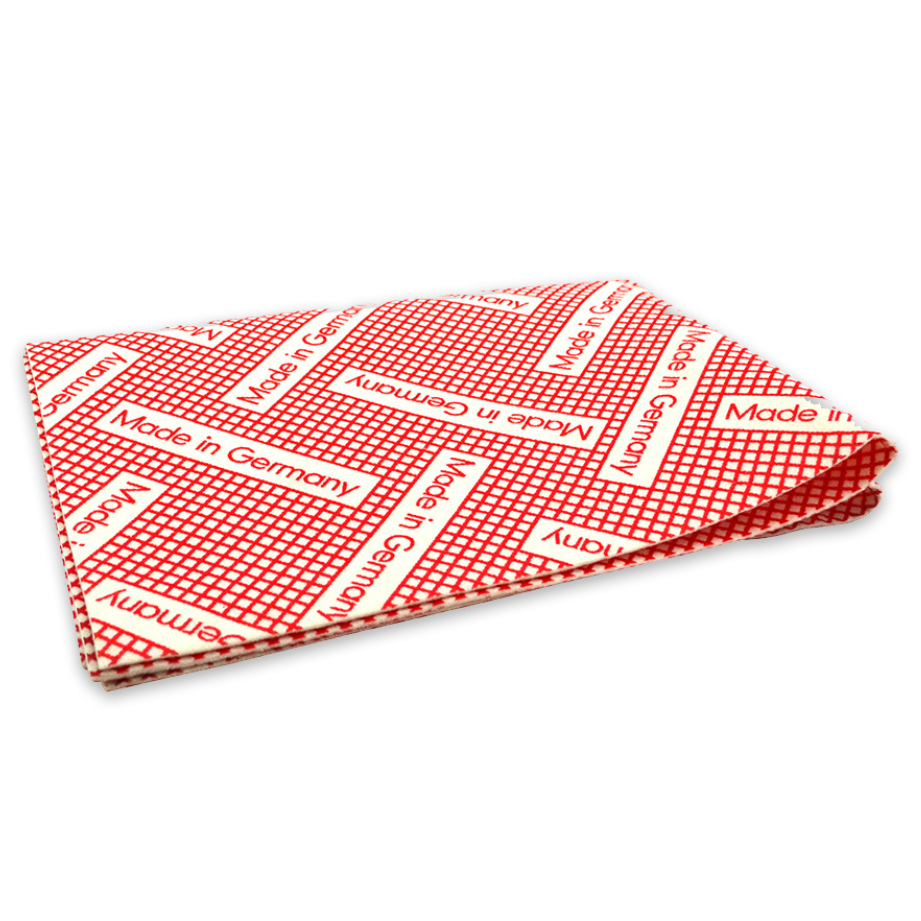 Red printed mop made in Germany, 100% viscose - 100 units