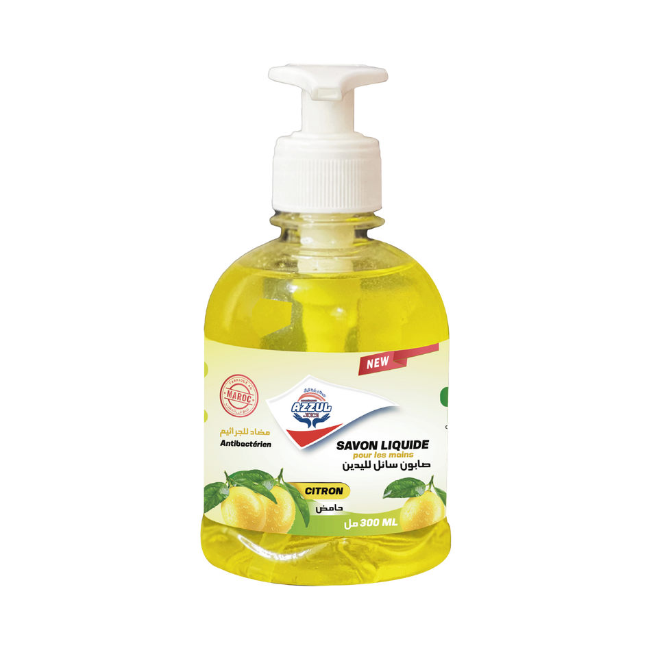 Lemon scented liquid hand soap 300 ML AZZUL - 24 units