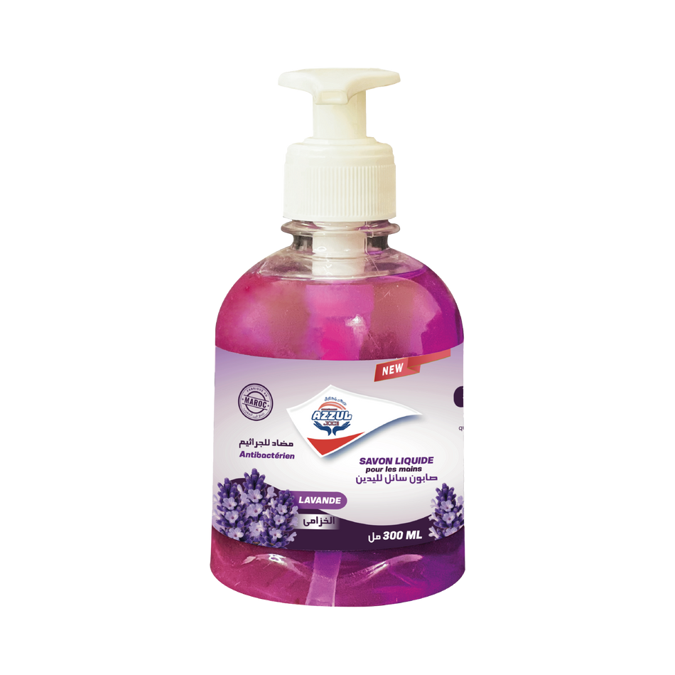 Lavender-scented liquid hand soap 300 ML AZZUL - 24 units