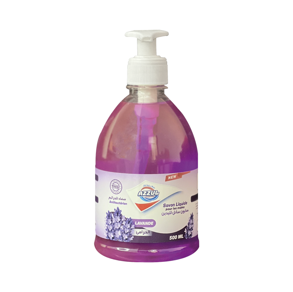 Savon mains liquide parfumé lavande 500 ML AZZUL - 12 unités
