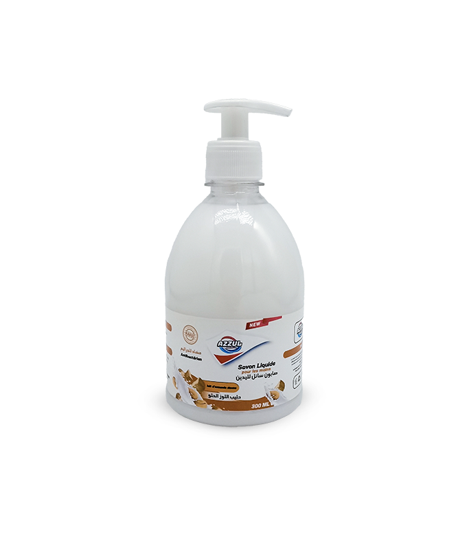 Savon mains liquide au lait d'amande douce 500 ML AZZUL - 12 unités