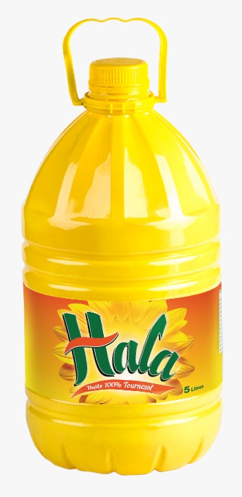 Huile 100% Tournesol Hala 5L - 6 unités