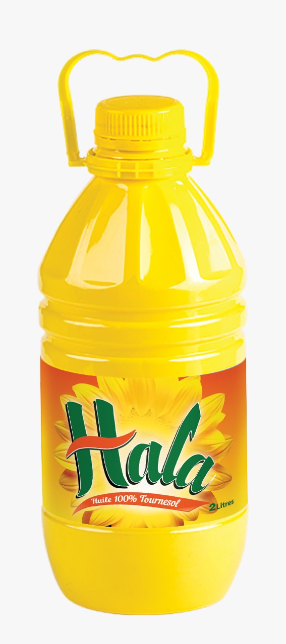 Huile 100% Tournesol Hala 2L - 12 unités