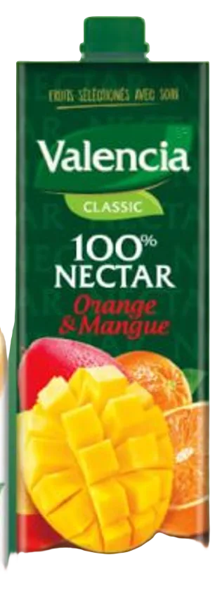 Jus 100% Nectar orange mangue Valencia 1L - 12 unités