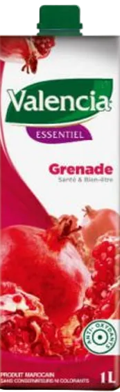 Jus Essentiel grenade Valencia 1L - 12 unités