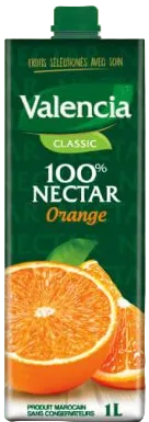 Jus 100% Nectar orange Valencia 1L- 12 unités