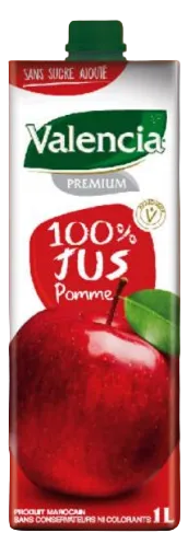 Jus 100% pur pomme Valencia premium 1L - 12 unités