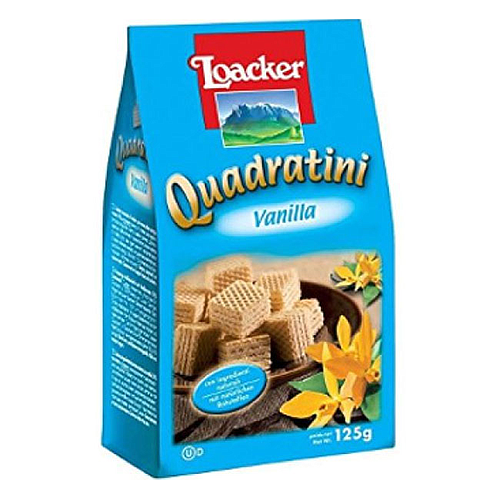 QUADRATINI VANILLE LOACKER 125G  X 12