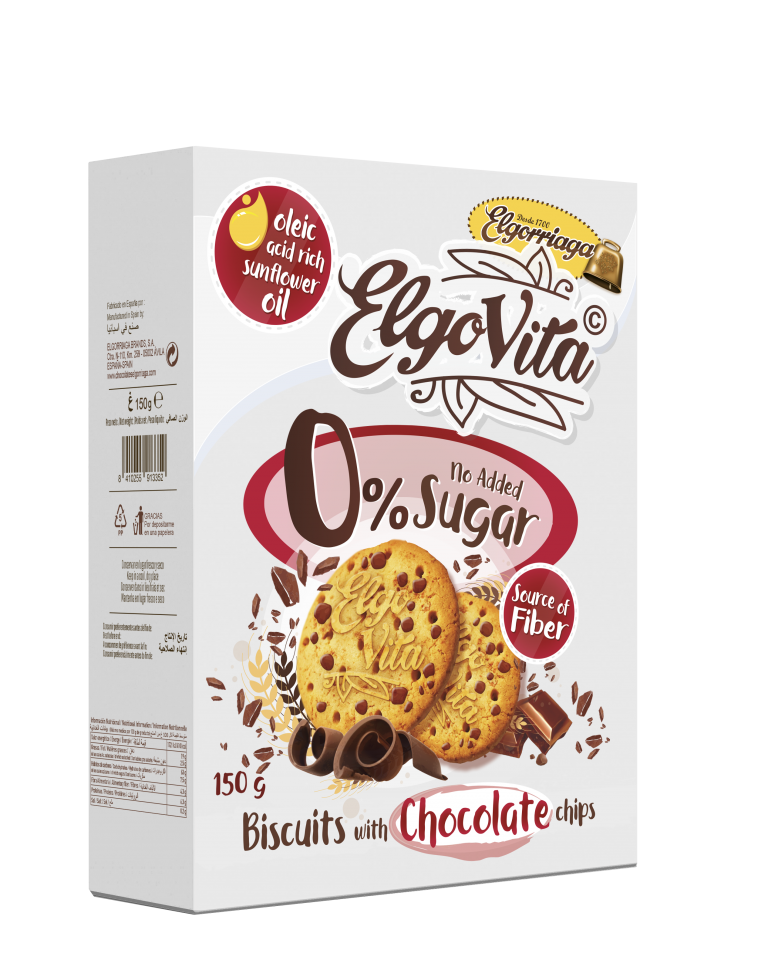 SUGAR FREE WITH CHOCOLATE CHIPS ELGOVITA 150G X 12