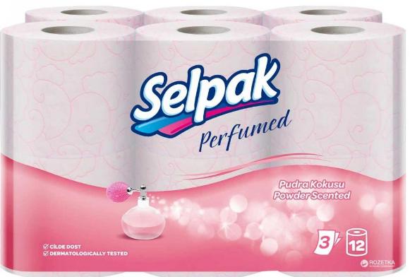 12 Papiers toilettes Selpak Perfumed Poudre
