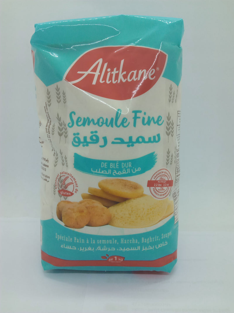 Semoule Fine De Blé Dur Al Itkane 1 Kg