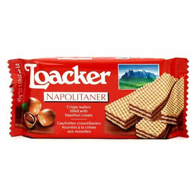 GAUFRETTE  NAPOLITANER LOACKER 45G  X 90