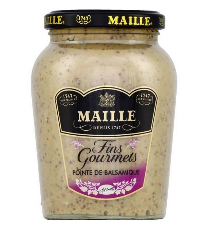 MOUTARDE FINS GOURMETS POINTE DE BALSAMIQUE MAILLE 345G *12