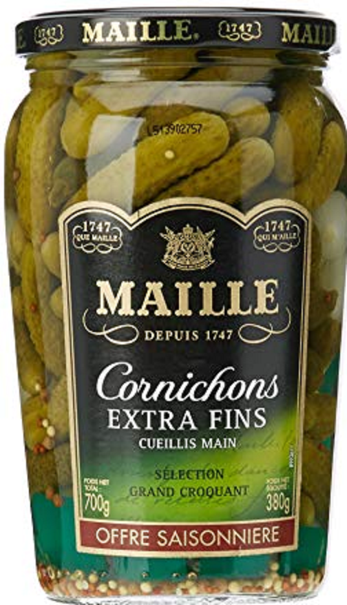 CORNICHONS EXTRA FIN BOCAL MAILLE 220G *12
