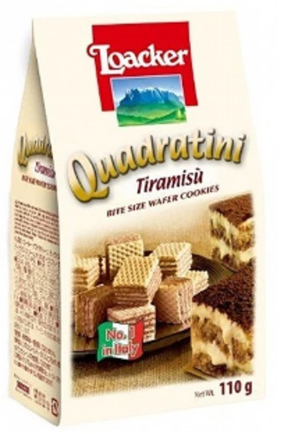 QUADRATINI TIRAMISU LOACKER 110G *18