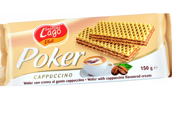 GAUFRETTES POKER CAPPUCCINO 150 G*16