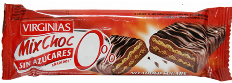 MIX CHOC GAUFRETTE CHOCOLAT LAIT VIRGINIAS SANS SUCRE 34 G *24