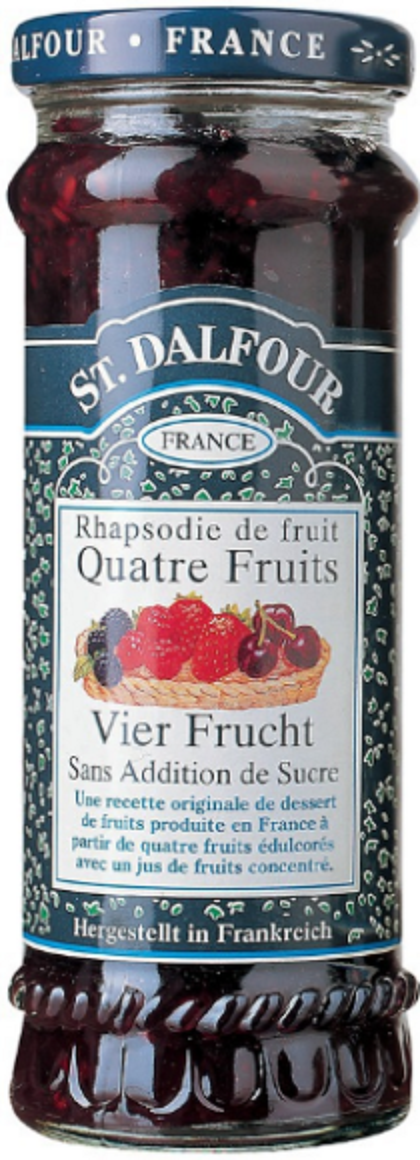 SAINT DALFOUR QUATRE FRUITS SANS SUCRE 284 G *24