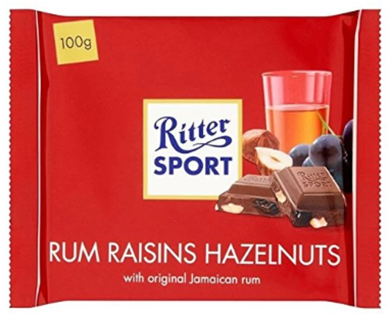RITTER CHOCOLAT RAISIN NOISETTES 100 G*12