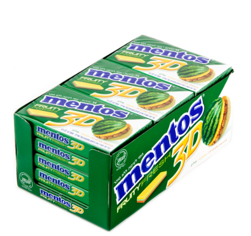 3D WATERMELON PINEAPPLE MELON PACK MENTOS GUM 33G*15