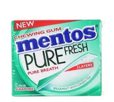   ENVELOPE SPEARMINT PURE FRESH GREEN TEA PACK MENTOS GUM 33G*12