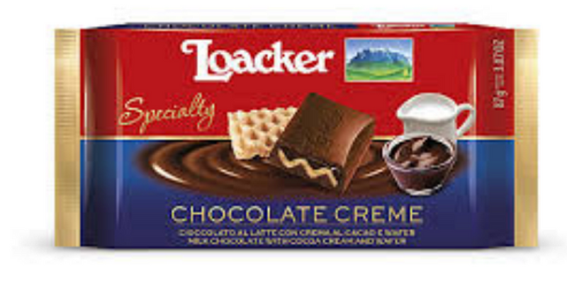 BAR CHOCOLAT CREME-CACAO 55G LOACKER*12
