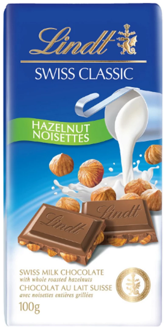 LINDT SUISSE CLASSIC LAIT NOISETTES 100G*12