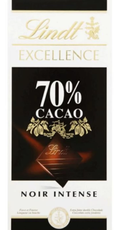 LINDT EXCELLENCE NOIR 70% 100G*20