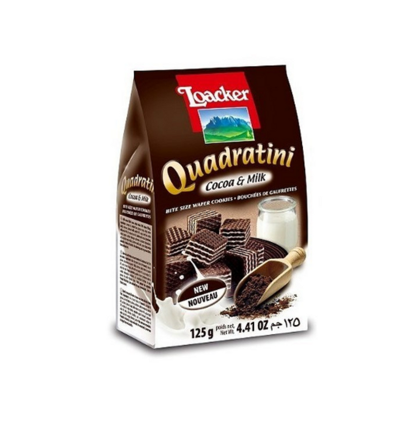 QUADRATINI CHOCOLAT AU LAIT LOACKER 125 G *12