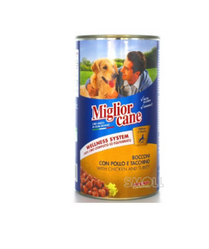 MIGLIOR CANE CHIEN POULET /DINDE 1549 1250G *12