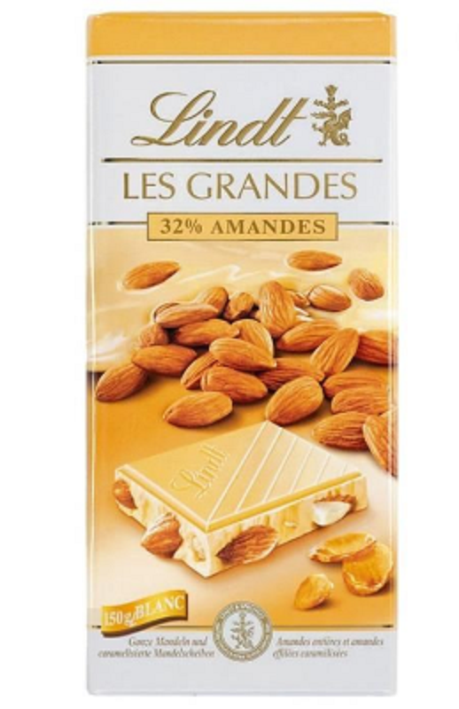 LINDT LES GRANDES BLANC AMANDES 150G*14