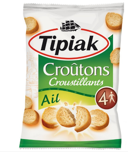 CROÛTONS RONDS AIL 90G TIPIAK *20