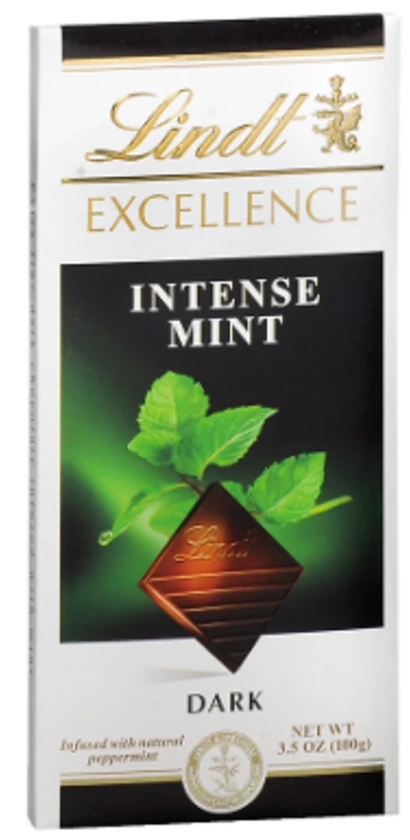 LINDT EXCELLENCE MINT INTENSE NOIR 100G*20