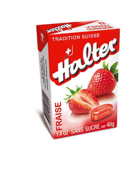 HALTER FRAISE SANS SUCRE 40 G*16