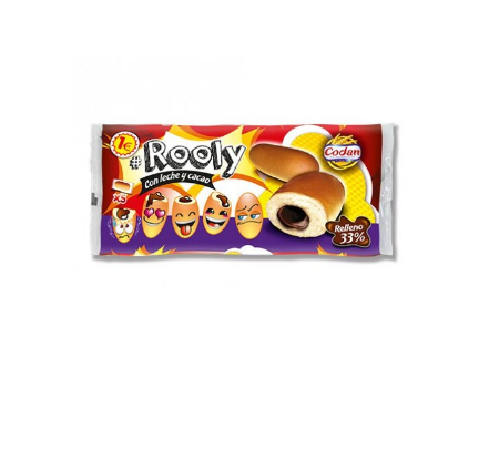 5 Rooly Chocolat ( Brioches Au Lait Fourrées Au Chocolat) Codan 165 Gr *12