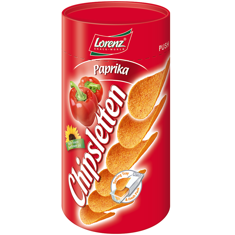 CRUNCHIPS STACKERS PAPRIKA  LORENZ 50G *15
