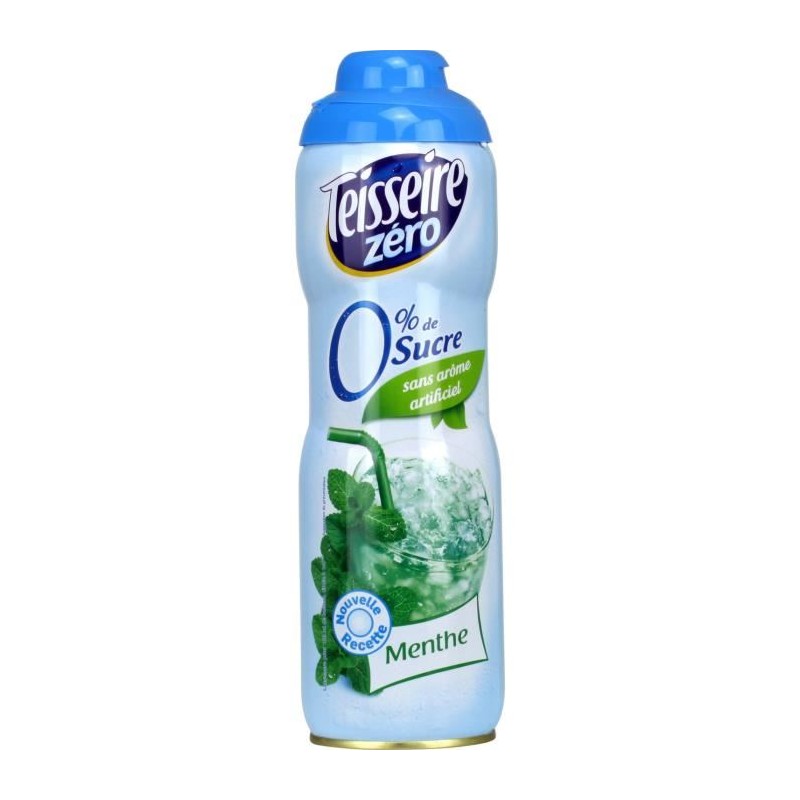 SIROP MENTHE VERTE 0% DE SUCRE  60CL Teisseire *6